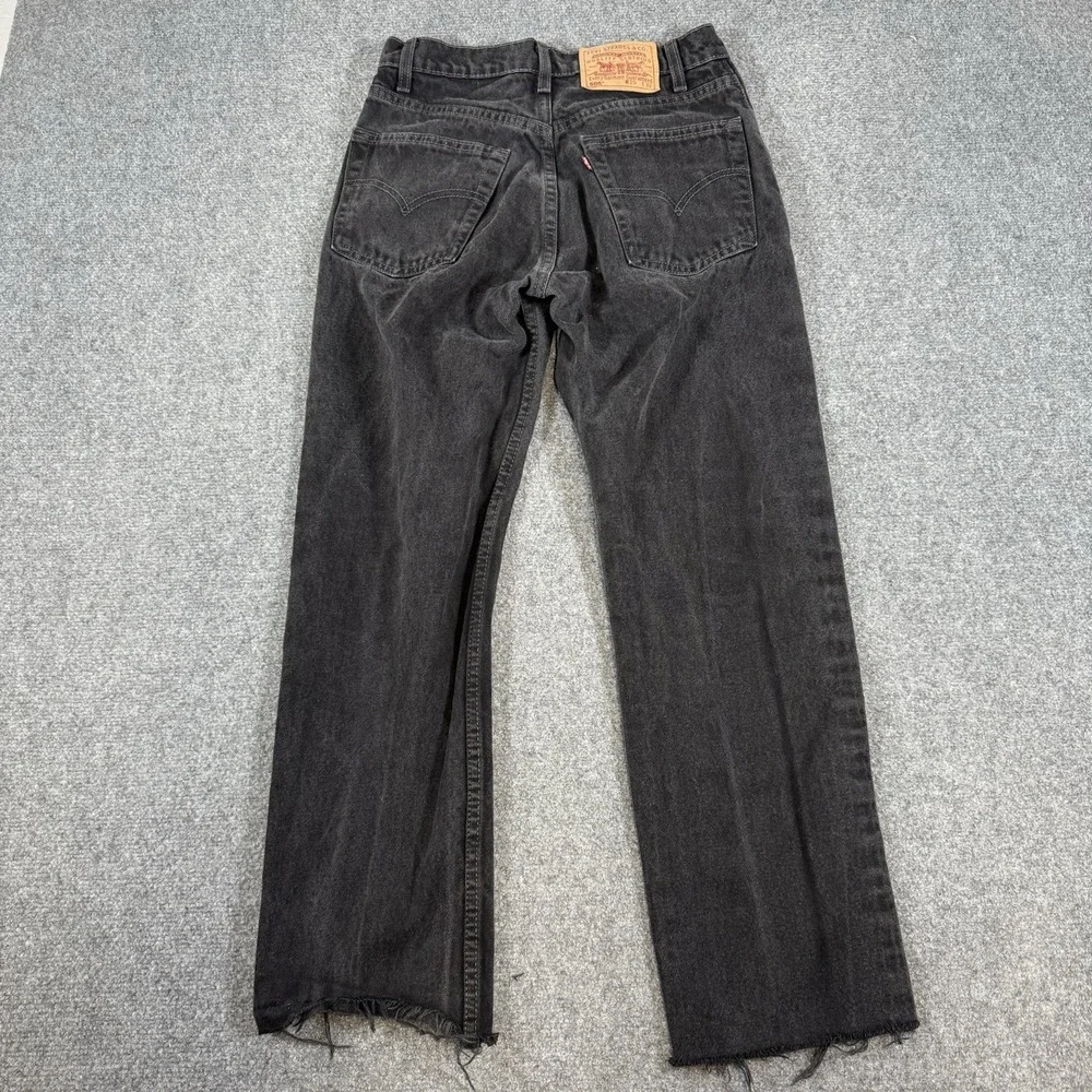 Vintage Levi's Jeans Mens 29x32 (Actual 26x28) Black 505 Regular Fit 100% Cotton